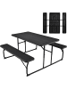 COSTWAY Picknicktisch Klappbar mit Bänken 136cm in Schwarz