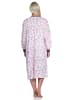 NORMANN Langarm Nachthemd klassische Design Knopfleiste am Hals - 88994 in lila