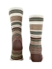 Burlington Socken Stripe in Cafe latte