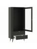 Feldmann-Wohnen Vitrine Blinx schwarz gold 78,4 / 40 / 192,4cm