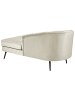 Beliani Chaiselongue ALLIER in Beige/Schwarz - (W) 150 x (H) 75 x (L) 76 cm