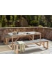 Beliani 3-tlg Gartentisch Set NOTTERI in Grau/Braun