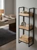 KADIMA DESIGN Wandregal 27x77x18 cm Massivholz / Metall Hängeregal