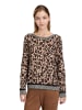 Betty Barclay Strickpullover mit Animalprint in Taupe/Beige