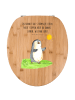 Mr. & Mrs. Panda WC Brille Pinguin Surfer mit Spruch in Braun