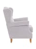 58 aufm Kessel OHRENSESSEL Katria Bezug Veloursstoff Buche natur / silber
