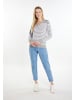 DreiMaster Maritim Damen Strickpullover in Grau Weiss