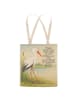 Mr. & Mrs. Panda Schultertasche Storch Design mit Spruch in Weiß