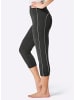 Plantin Leggings 3/4-lang in schwarz + anthrazit-meliert
