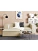 Beliani Ecksofa APRICA in Beige/Schwarz - (W) 238 x (H) 68 x (L) 180 cm rechtsseitig