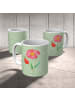 Mr. & Mrs. Panda Kindertasse Blume HageRundunge ohne Spruch in Blattgrün