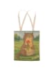 Mr. & Mrs. Panda Stofftasche Otter Blumenstrauß Design ohne Spruch in Weiß