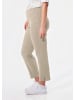 GOLDNER Stretchhose mit Seitenschlitzen in sand