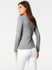Heine V-Ausschnitt-Pullover in grau-melange
