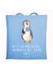 Mr. & Mrs. Panda Tragetasche Pinguin Lolli mit Spruch in Sky Blue