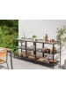 Beliani 3er-Set Gartenküche VILAMA in Schwarz/Silber