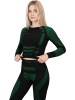 normani 2 x Thermounterhose Lange Skiunterwäsche für Damen in Grün/Schwarz