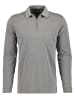 Ragman Softknit-Poloshirt Langarm mit Zip in Grau