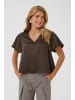 SAINT TROPEZ Bluse kurzarm LodisaSZ Gerade Passform in Chocolate Brown