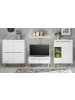 Furn.Design Wohnwand 4-teilig weiß matt, Eiche, skandinavisch 344 cm, Set mit Soft-Close