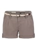 Eight2Nine Shorts Gürtel Eingrifftaschen Regular Fit Zip-Fly in Braun