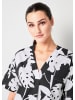 Alba Moda Florale Shirtbluse mit Halbarm in schwarz