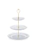 relaxdays Etagere in Transparent/ Gold - (H)34 x Ø 25 cm