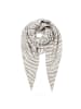 Faera Schal Zebramuster Dreiecksform Spitze Enden in Beige