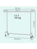 SONGMICS Kleiderständer Pataye in Silbern - (B)45 x (H)163 x (T)200 cm