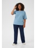 KAFFE curve T-Shirt kurzarm KCmina Loose fit in Windward Blue