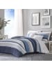 NAUTICA HOME Bettwäsche-Set WESTPORT (2 tlg), 100% Baumwolle, 155x220 cm in Blau/Creme