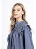 DreiMaster Damen Langarmbluse in Graublau