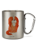 Mr. & Mrs. Panda Kaffeebecher Edelstahl Hund Cavalier King Charl... in Silber