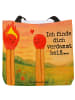 Mr. & Mrs. Panda Shopper Tasche Streichhölzer Design mit Spruch in Weiß