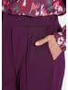 GOLDNER Weite Stoffhose VERA mit Biesen in beere