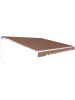 COSTWAY Markise 400x250cm mit kurbel in Braun