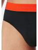Schiesser Rio Slip / Unterhose 95/5 Cotton in Schwarz / orange / beige
