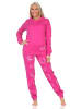 NORMANN Langarm Kuschel Interlock Schlafanzug Langarm Herz Optik - 87253 in pink