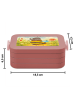Mr. & Mrs. Panda Bento Box Hummel flauschig Design ohne Spruch in Rot Pastell