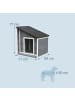 relaxdays Hundehütte in Grau/ Weiß – (B)71 x (H)77 x (T)58 cm