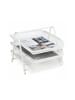 relaxdays 4x Dokumentenablage in Weiß - (B)29,5 x (H)26,5 x (T)35,5 cm