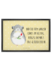 Mr. & Mrs. Panda Schmutzmatte Chinchilla Blume mit Spruch in Gelb Pastell