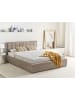 Beliani Doppelbett MONTLAUR in Beige - (W) 169 x (H) 89 x (L) 216 cm