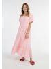 IZIA Kurzarm Maxikleid in Neon Pink