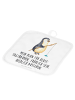 Mr. & Mrs. Panda Topfuntersetzer Pinguin Angler mit Spruch in Weiß