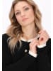 DreiMaster Women Cardigan in black offwhite