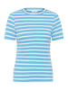 SAINT TROPEZ T-Shirt kurzarm AsterSZ Gerade Passform in All Aboard White Stripe