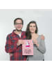 Mr. & Mrs. Panda Bild Einhorn Ballerina mit Spruch in Rot Pastell