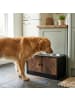 relaxdays Hunde-Futterstation in Schwarz/ Braun - (B)60 x (H)35,5 x (T)30 cm