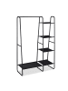 relaxdays Kleiderständer in Schwarz - (B)100 x (H)150 x (T)40 cm